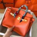 Hermes Birkin 30 Handmade Bag In Orange Epsom Leather