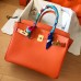 Hermes Birkin 30 Handmade Bag In Orange Epsom Leather