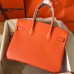 Hermes Birkin 30 Handmade Bag In Orange Epsom Leather