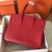 Hermes Birkin 30 Handmade Bag In Red Epsom Leather