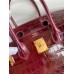 Hermes Birkin 30 Handmade Bag In Bordeaux Crocodile Niloticus Shiny